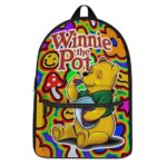 Winnie the Pot Head Kush Tripping Colorful Shrooms Backpack
