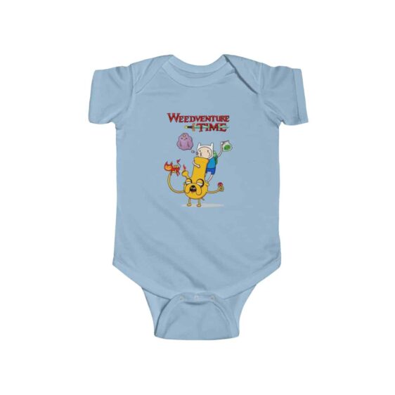 Weedventure Time Finn and Jake Marijuana 420 Newborn Onesie