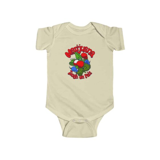 Medicinal Marijuana Plant Tough On Pain Stylish Baby Romper