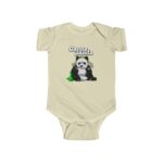 High Panda Smoking Cannabis Stylish Marijuana Infant Bodysuit