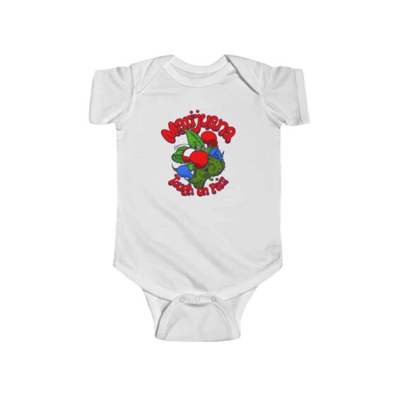 Medicinal Marijuana Plant Tough On Pain Stylish Baby Romper