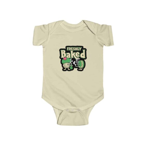 Freshly Baked Cake & Cookie Marijuana Art Cool Baby Onesie