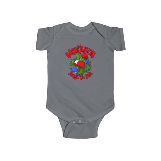 Medicinal Marijuana Plant Tough On Pain Stylish Baby Romper