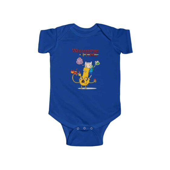 Weedventure Time Finn and Jake Marijuana 420 Newborn Onesie