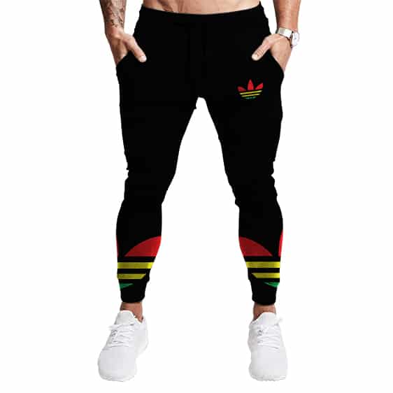 Adidas Rastaman Weed Logo Parody Stylish 420 Jogger Pants