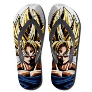 Awesome Fierce Goku SSJ2 Dragon Ball Thong Sandals