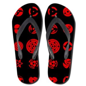 Different Types of Sharingan Pattern Black Slippers