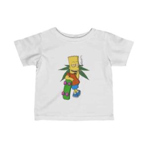Dope Bart Simpson Smoking Marijuana Joint Newborn Shirt