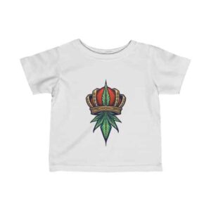 Dope Crowned King Kush 420 Marijuana Art Baby T-shirt