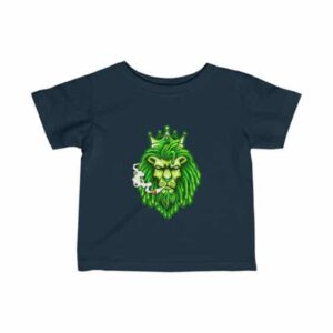 Green Ganja Lion Smoking Badass Weed Infant T-shirt