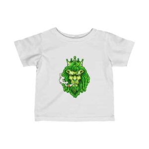Green Ganja Lion Smoking Badass Weed Infant T-shirt