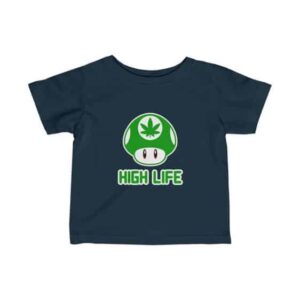 High Life Green Super Mario Mushroom Weed Baby T-shirt