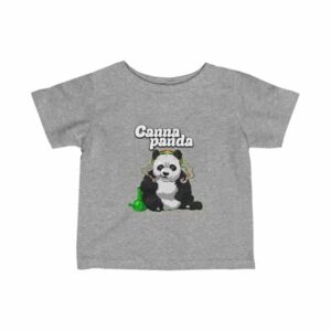 High Panda Smoking Cannabis Stylish Marijuana Newborn Shirt