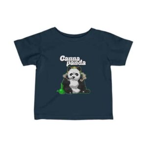 High Panda Smoking Cannabis Stylish Marijuana Newborn Shirt