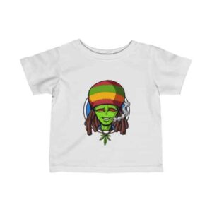 High Rasta Alien Smoking Weed Dope Newborn T-shirt