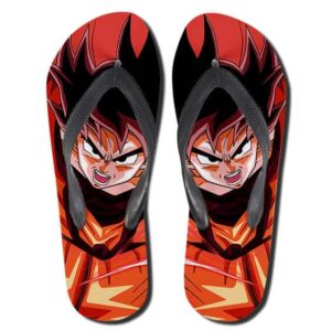 Kakarot Kaioken Emperor Fist Red Dope Flip Flop Sandals