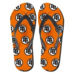 Master Roshi Kanji Symbol Pattern Orange Thong Sandals