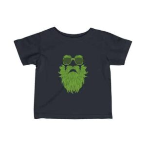 Old Bearded Stoner Man Marijuana Leaves Art Newborn Shirt