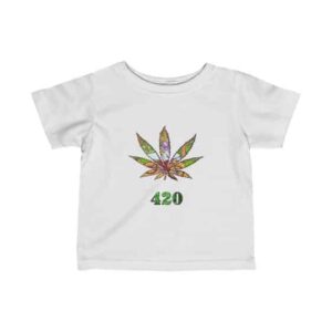 Old Stoner Man Inside Marijuana Leaf Cool Baby T-shirt