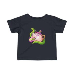 Pink Kettle Hitting Bong Trippy Marijuana Newborn T-shirt