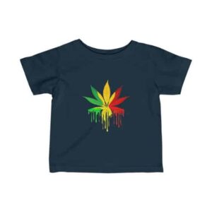 Rastafari Colored Marijuana Leaf Drip Dope Baby T-shirt