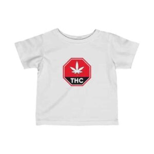 Red THC Contaminated Marijuana Sign Weed Newborn T-shirt