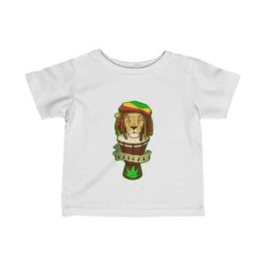 Reggae Lion and Bongo Drum Ganja 420 Newborn T-shirt