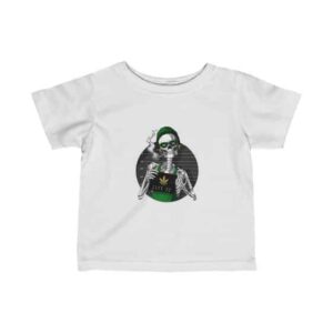 Stoner Skeleton Mugshot Epic 420 Marijuana Baby T-shirt