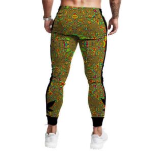 Trippy Skull Psychedelic Pattern Dope 420 Weed Sweatpants