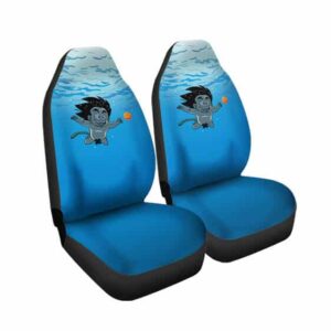 Adorable Kid Goku Under Water Swimming DBZ Car Seat Cover