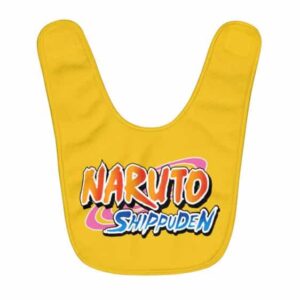 Amazing Naruto Shippuden Logo Bright Yellow Baby Bib