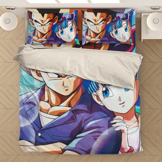 Dragon Ball Z Vegeta And Bulma Lovely Couple Bedding Set - Saiyan Stuff