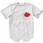 Minimalistic Akatsuki Red Cloud Symbol Baseball Uniform