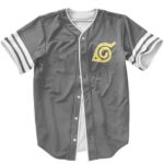 Konoha Team 7 The Best Shinobi Group Gray Baseball Shirt