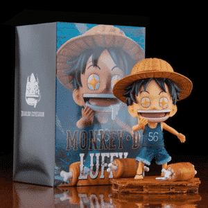 Cute Chibi Kid Luffy Meat Lover One Piece Toy Figurine