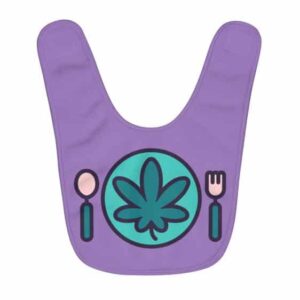 Dazzling Meal Time Is Weed Time Amazing Violet Baby Bib