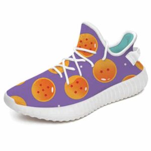 Dragon Balls Namekian Wish Orbs Pattern Purple Yeezy Shoes
