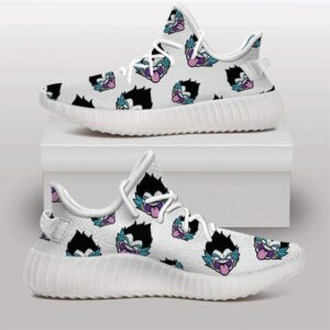 Gotenks Comical Ghost Face Pattern White Yeezy Shoes