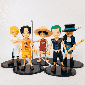 One Piece Childhood Versions Luffy Ace Sabo Sanji Zoro Figures