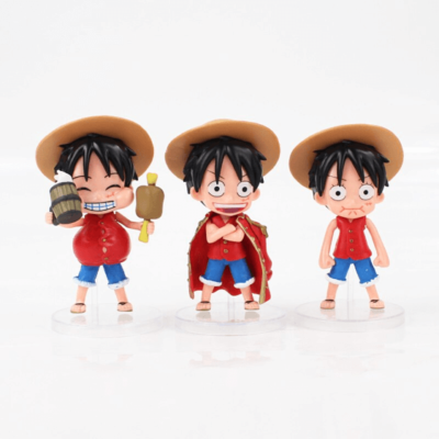 One Piece Monkey D. Luffy Chibi Set Toy Figurine