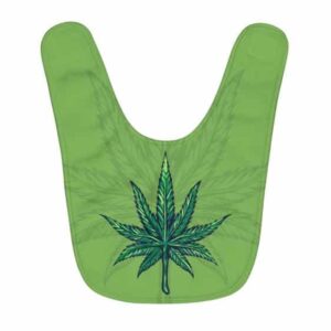 Spectacular Marijuana Cannabis Leaf Artwork Cool Baby Bib