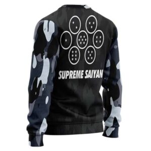 DBZ Supreme Saiyan Streetwear Urban Camo Wool Sweater