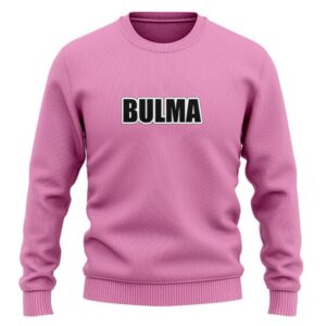 Dragon Ball Z Bulma Minimalistic Pink Wool Sweatshirt