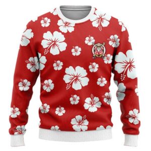 DBZ Master Roshi Hibiscus Floral Pattern Wool Sweatshirt
