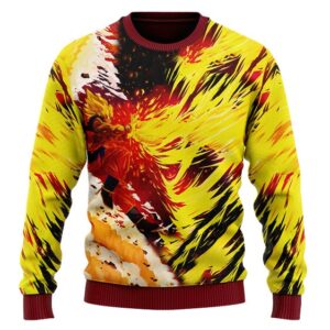 Super Saiyan Goku Kamehameha DBZ Art Wool Sweater