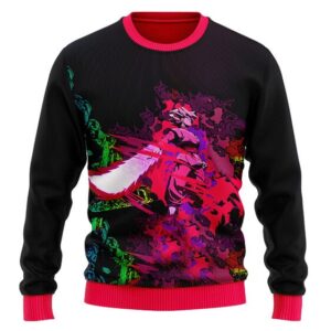 Pink Rose Goku Black Zamasu 3D Art Wool Sweatshirt