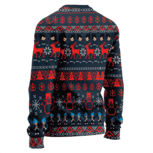 DBZ Vegeta Saiyan Pattern Ugly Christmas Wool Sweater