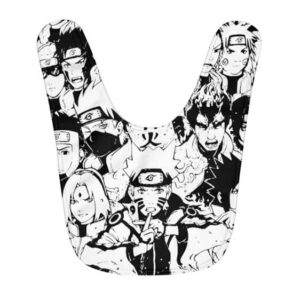 Naruto And Konoha Shinobi Manga Page Design Baby Bib