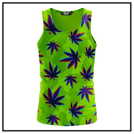 Weed Leave Galaxy Space High Funny Men Women Vest Tank Top Unisex T Shirt 1496 