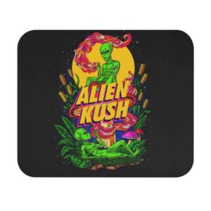 Awesome Alien Kush Marijuana Vibrant Gaming Mouse Pad